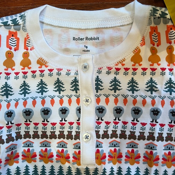 Roller Rabbit Kids Bands Weave Pajamas, Size 4 Years, NWT - Picture 2 of 3